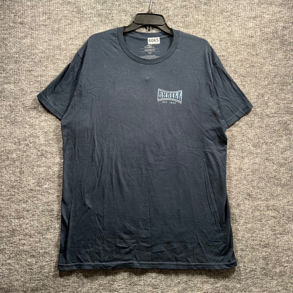 ONeill Mens Navy Blue Surf Supply Co Graphic T-Shirt Modern Fit Large